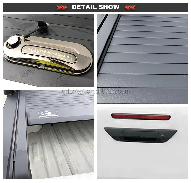 
4x4 Aluminum roller shutter tonneau bed cover for hilux revo/vigo/f150/triton/ranger t6 t7 