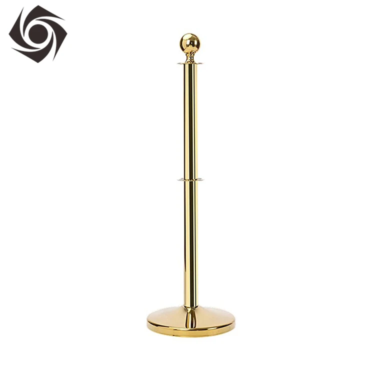car show marine Stainless Steel Post Pole And Rope Barrier museum Exhibition Gold Stanchions