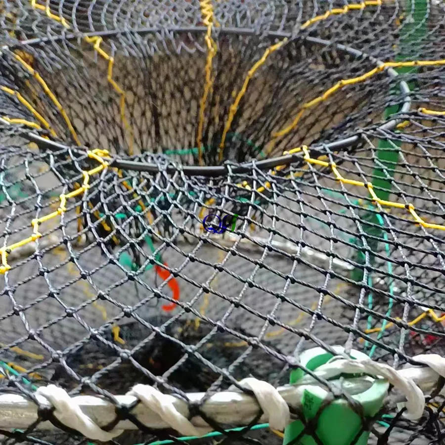 Folding fishing lobster crab pot Crab Traps with Compact Design 3 Entrances Fishing Tool-Fishing Crab Cages