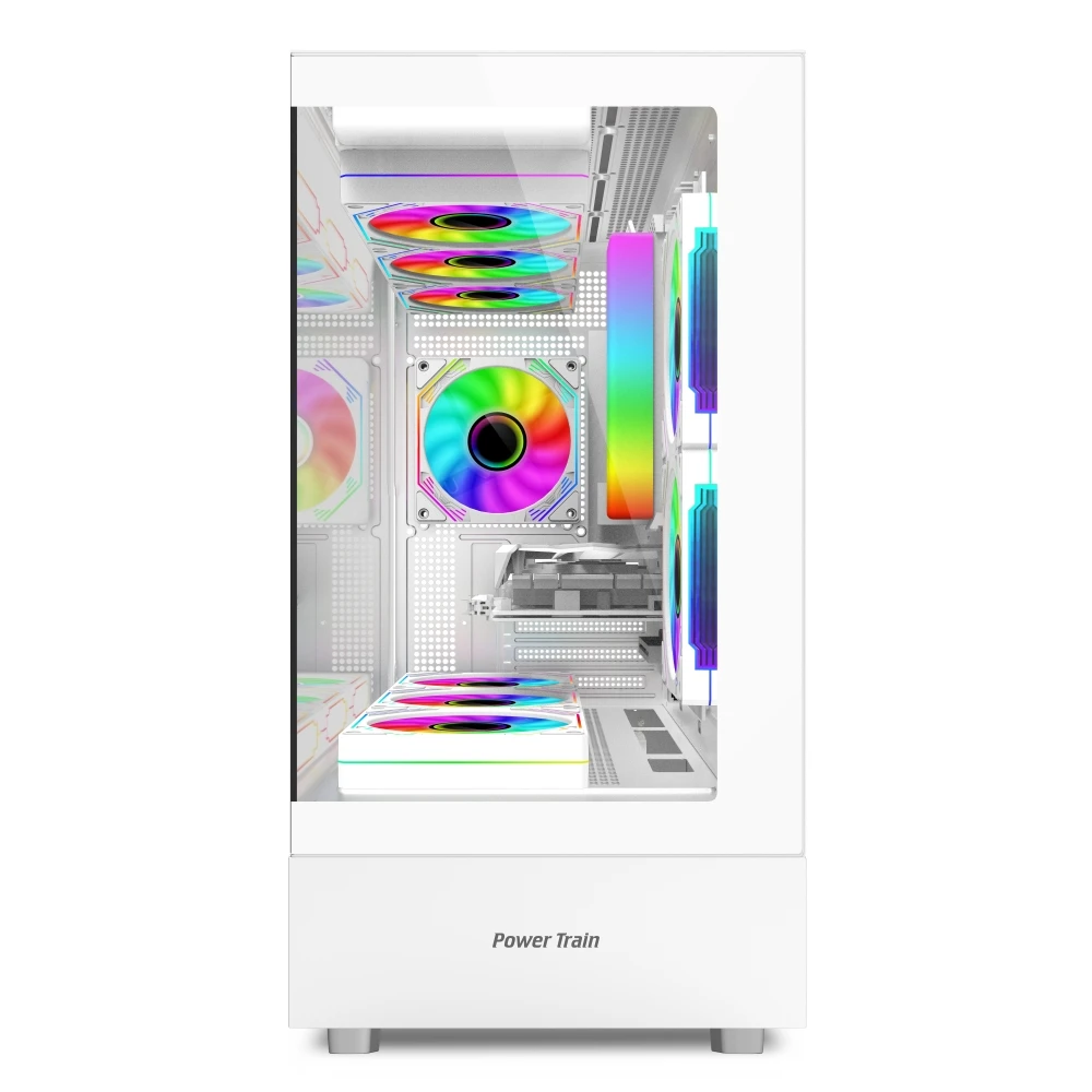 New Arrival Custom White Glass PC Case Computer Case Gaming Computer Cases & Towers Cabinet