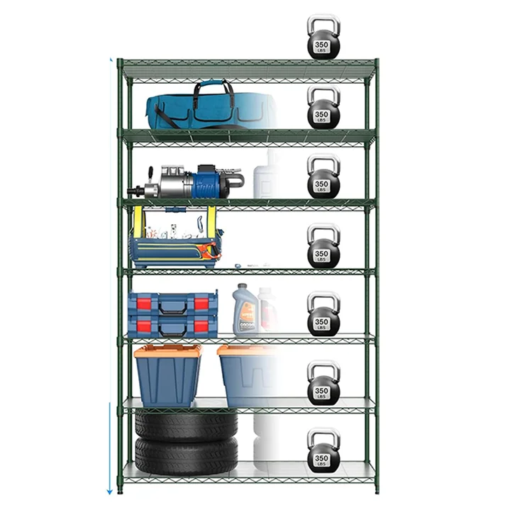 Customized Size Nsf Approval Adjustable Epoxy Storage Shelf Wire Shelving Unit