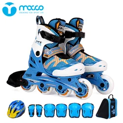 Детские роликовые коньки macco, Спортивная Защитная Экипировка 906S K7 BU
