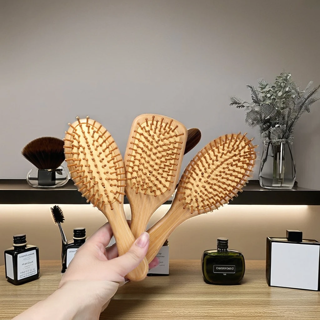 Ningbo Manufacturer Professional Free Sample Approved Baby Hair Wooden Brush Baby Comb Baby Bamboo Hair Brush and Comb Set