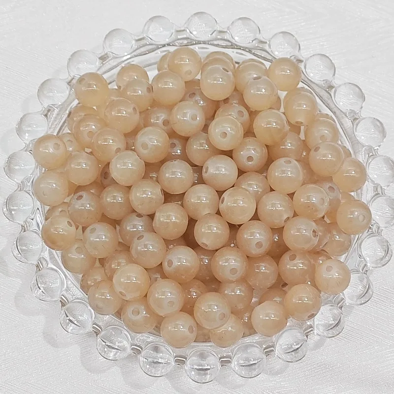 Glass Beads,Round 8mm Jelly Bead For Diy Accessories