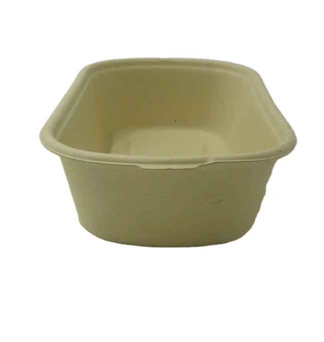 Ecofriendly PLA/PBAT filmed pulp tray for India curry /soup /water/Juicy food