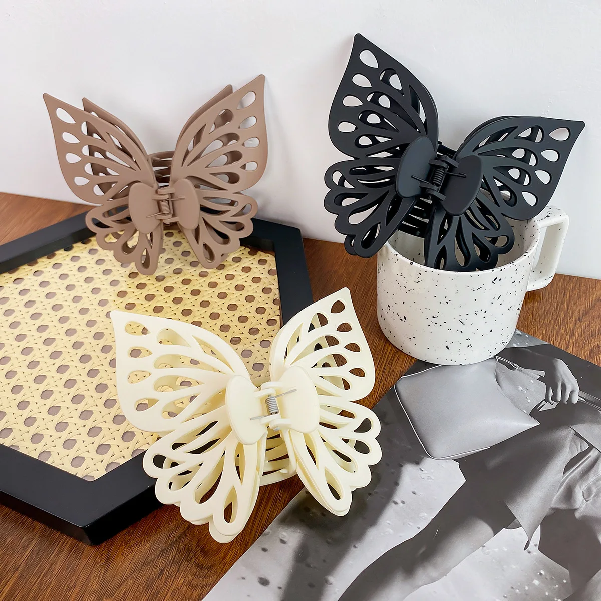 Large Butterfly Hair Claw Clips For Women Fancy Girls Hollow Hair Clips