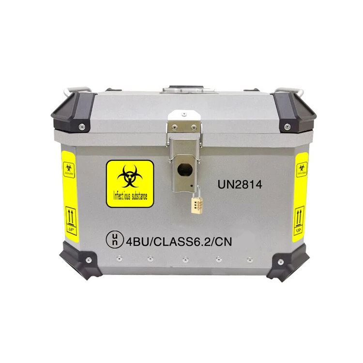 12L Aluminum UN2814 vaccine Digital Display medical cooler dry ice storage boxes box with GPS