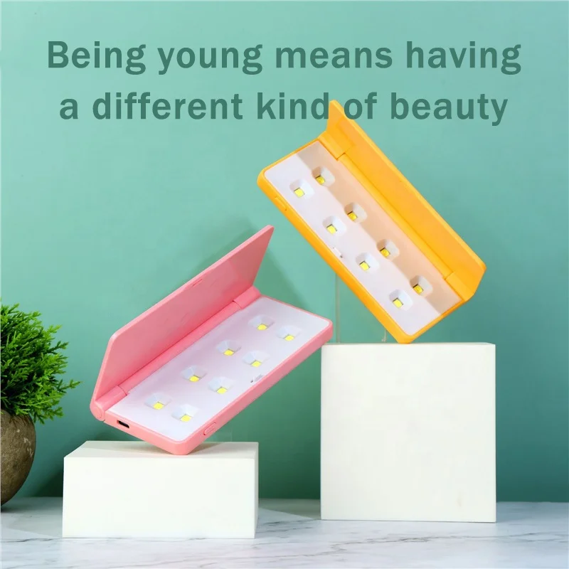 Mini Foldable Nail Art Phototherapy Machine UV Baking Lamp with Two Modes Intelligent Baking Glue Does Not Harm Hands or Eyes