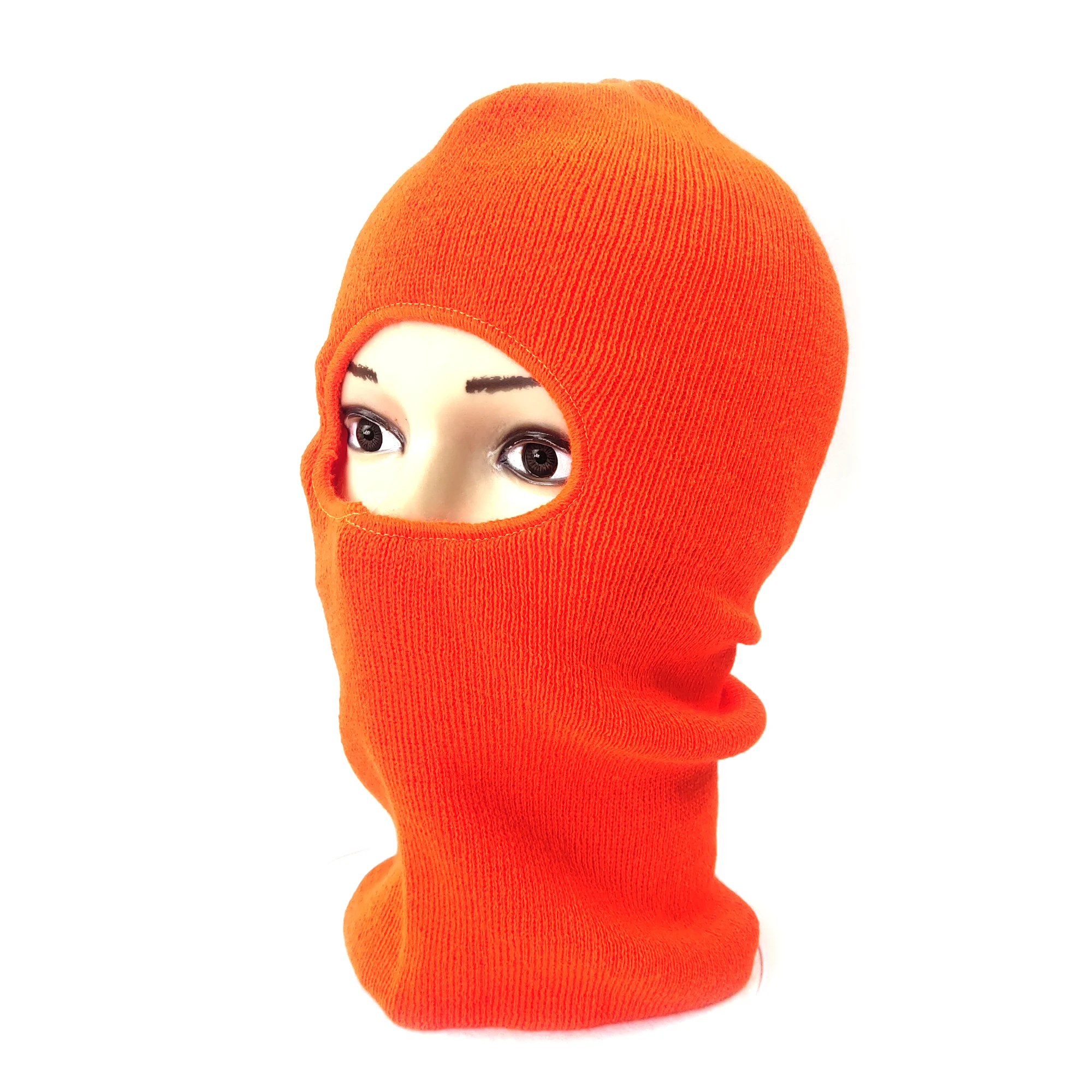 promotional acrylic knit one hole elastic balaclava beanie hat