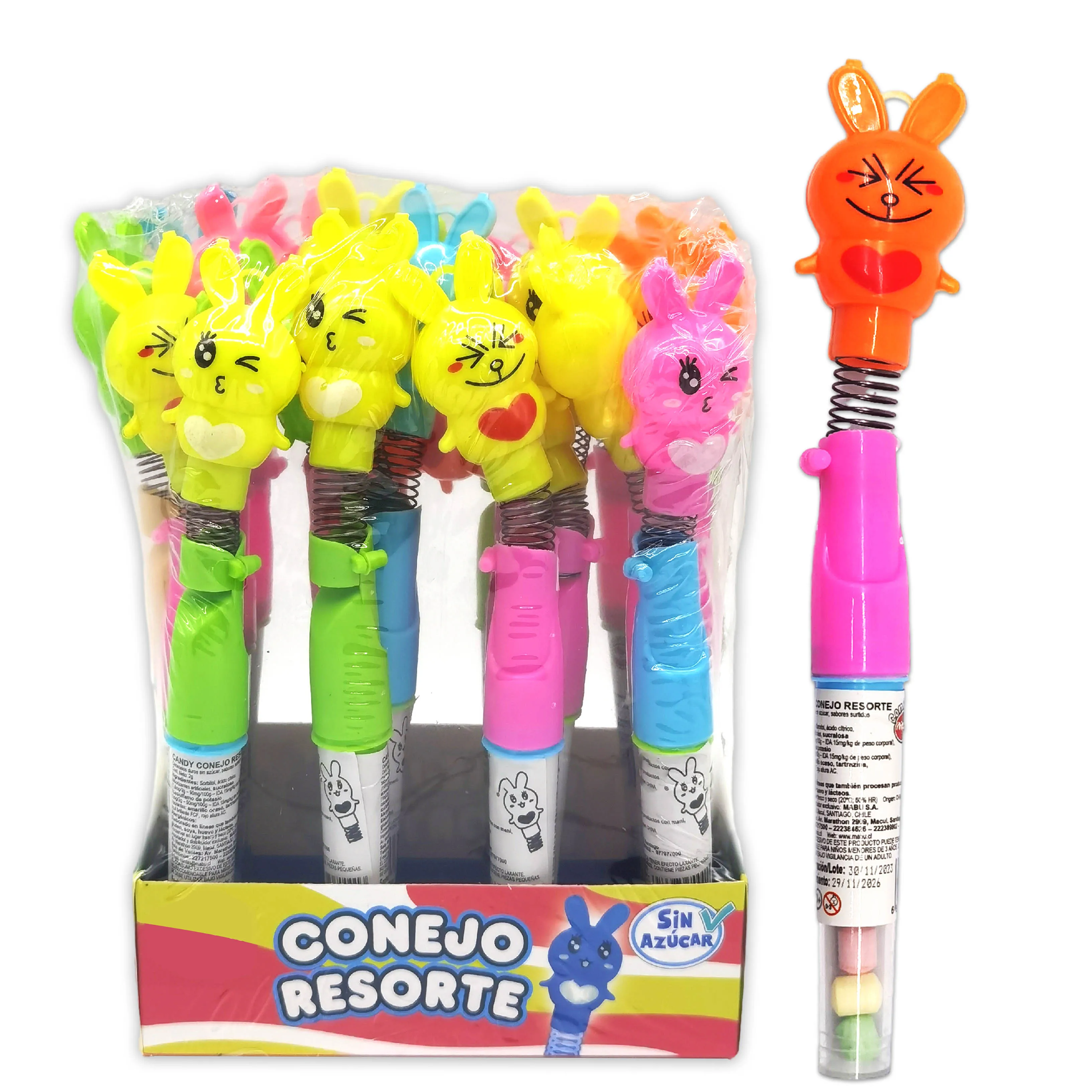 Low Price Wholesale kids plastic small Juguetes de caramelo rabbit toy with candy sweet