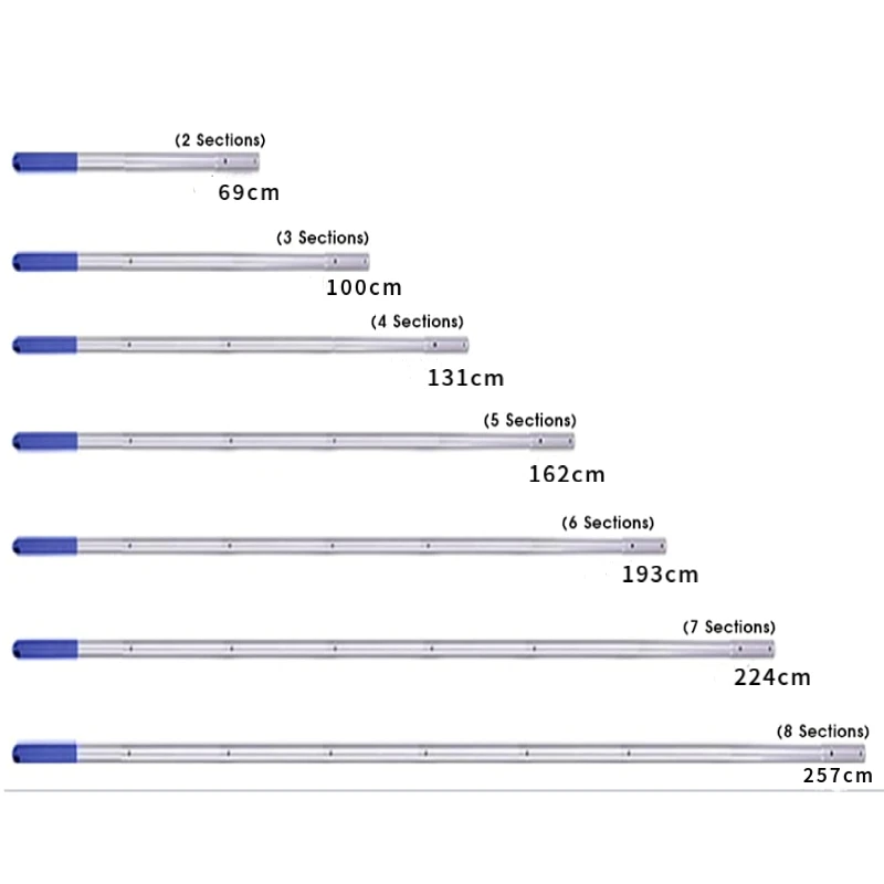 Aluminum Swimming Pool Pole  Adjustable Aluminum Telescopic Swimming Pool Pole