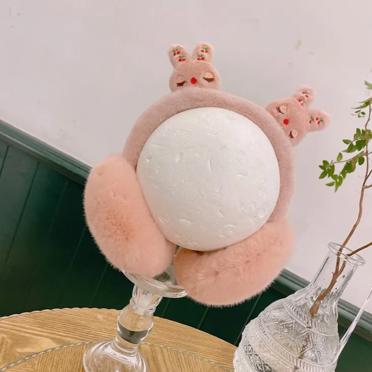 Designer Wholesale Hot Sale Cute Shape Solid Color Soft Fur Earmuffs For Kids