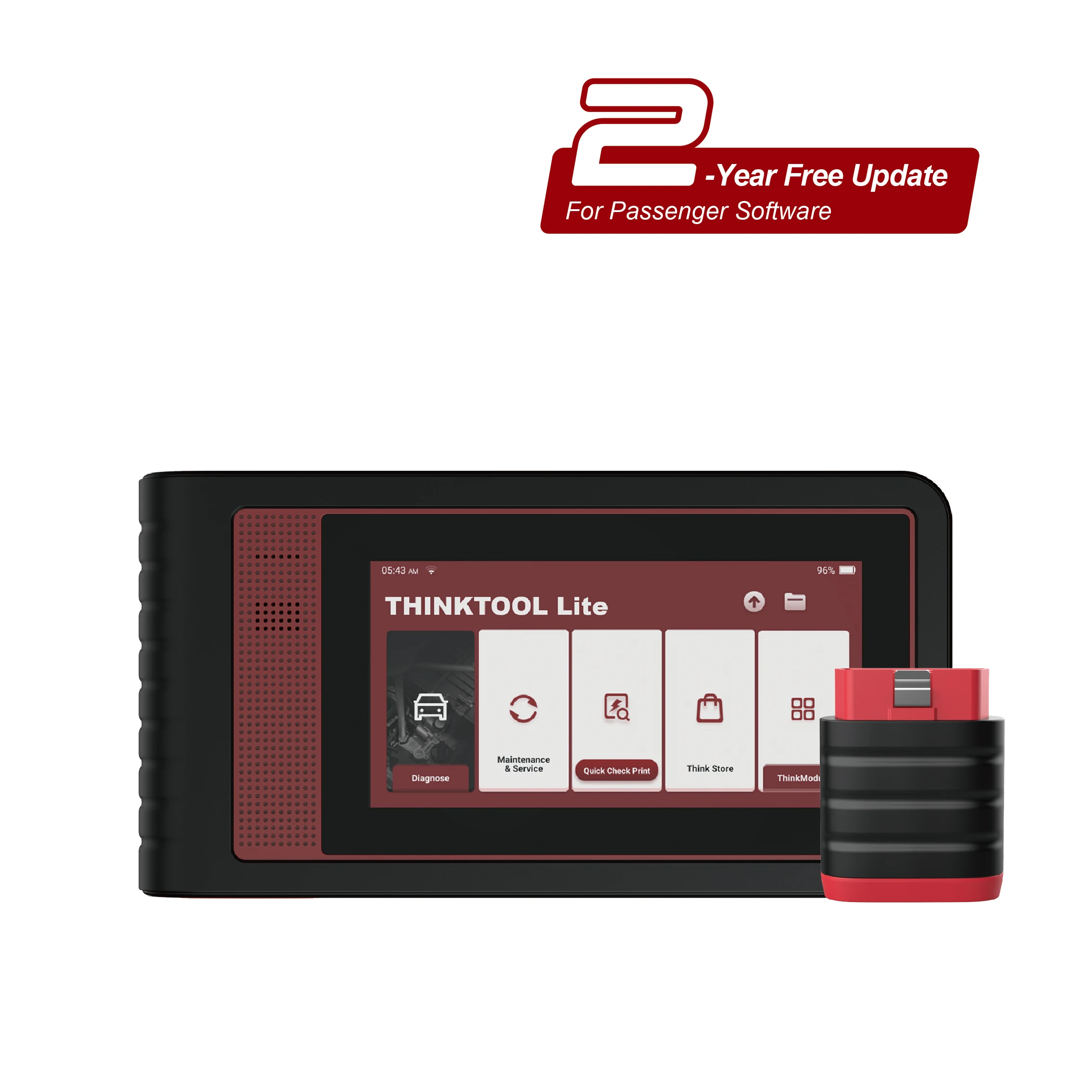 THINKTOOL Lite car code reader 6-inch DIY OBDII diagnostic tool full software 2-year free updates ECU diagnose by THINKCAR