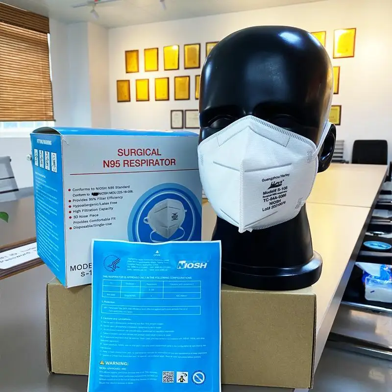 Harley Brand Disposable N95 Head Loop Mask Respirators Niosh Approval N95 Dust Face Mask