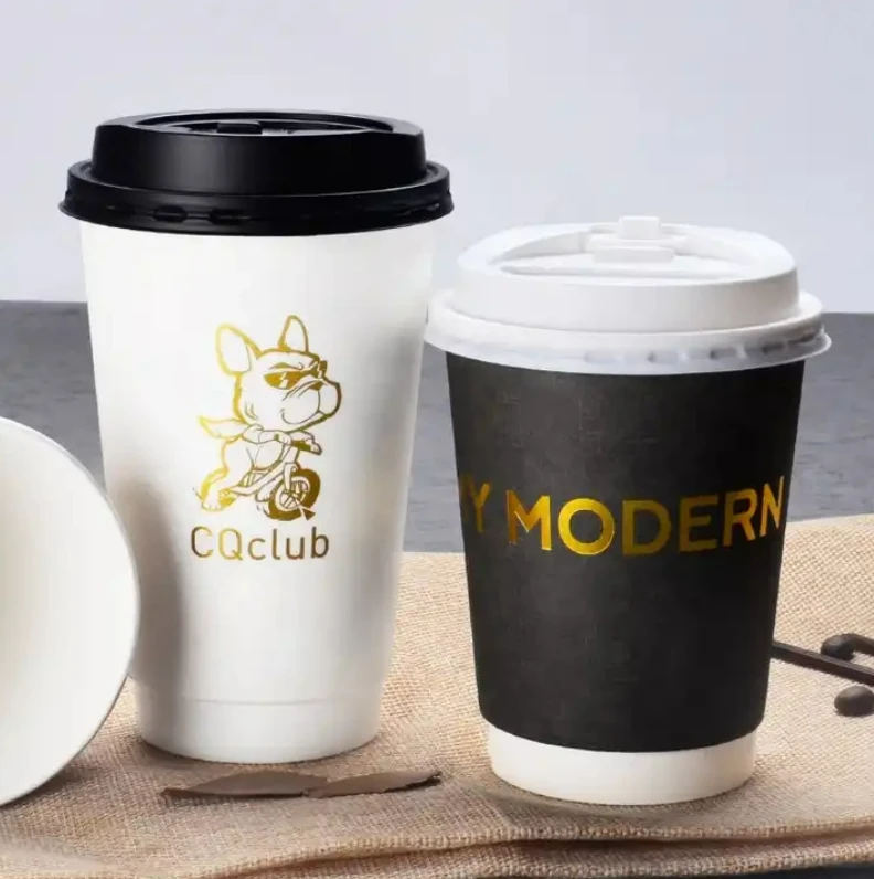 Disposable Paper Cups 8/10/12/16/20 Oz Single double Wall Paper Cup Hot/cold Beverage Cups For Drinking