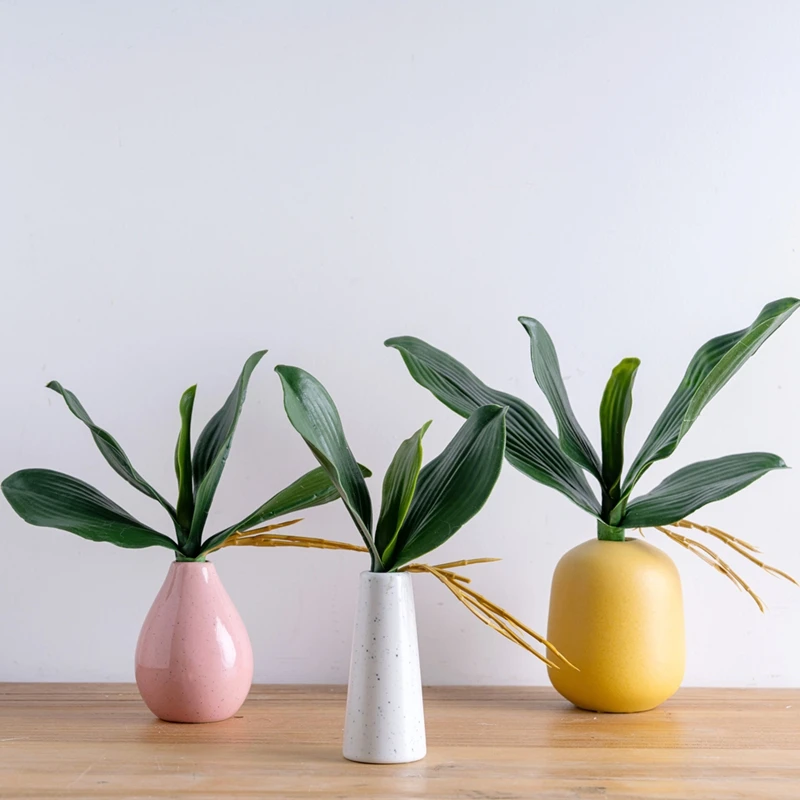 Artificial Orchid Leaves Phalaenopsis Orchids Leaves Real Touch Leaf Home Plant