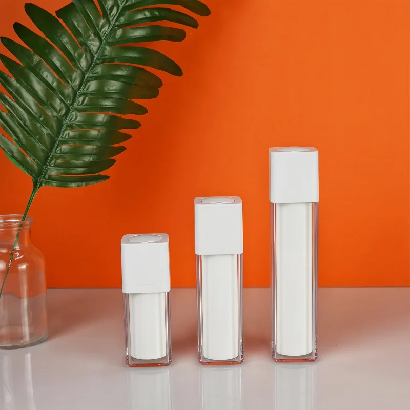 Wholesale 15ml 30ml 50ml White Color With Airless Pump Bottle for Lotion