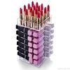 New Factory Lipstick Organizer Case Acrylic Display Rotating Cosmetic Makeup Clear Holder