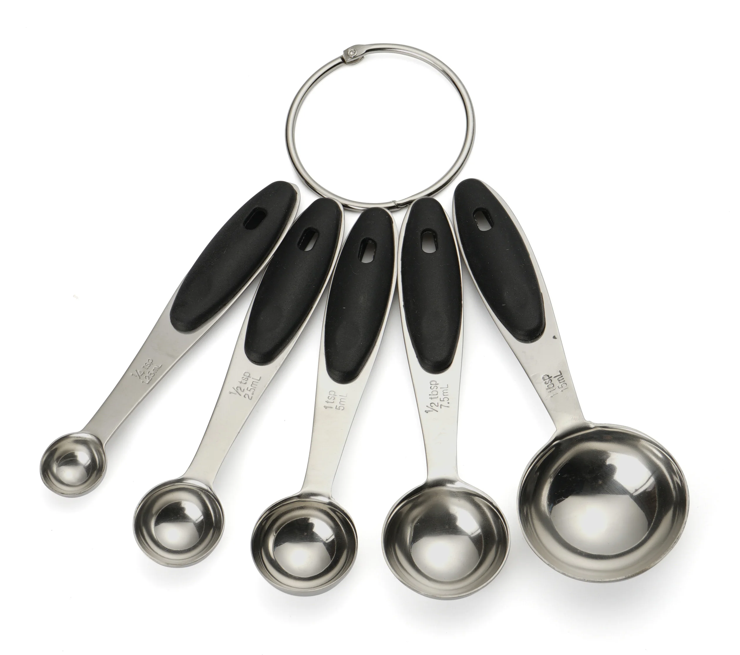 Stainless Steel Measuring Cups and Spoons Set of 10 Pieces Measuring Gadgets with Non-Slip Multi-Color Handles