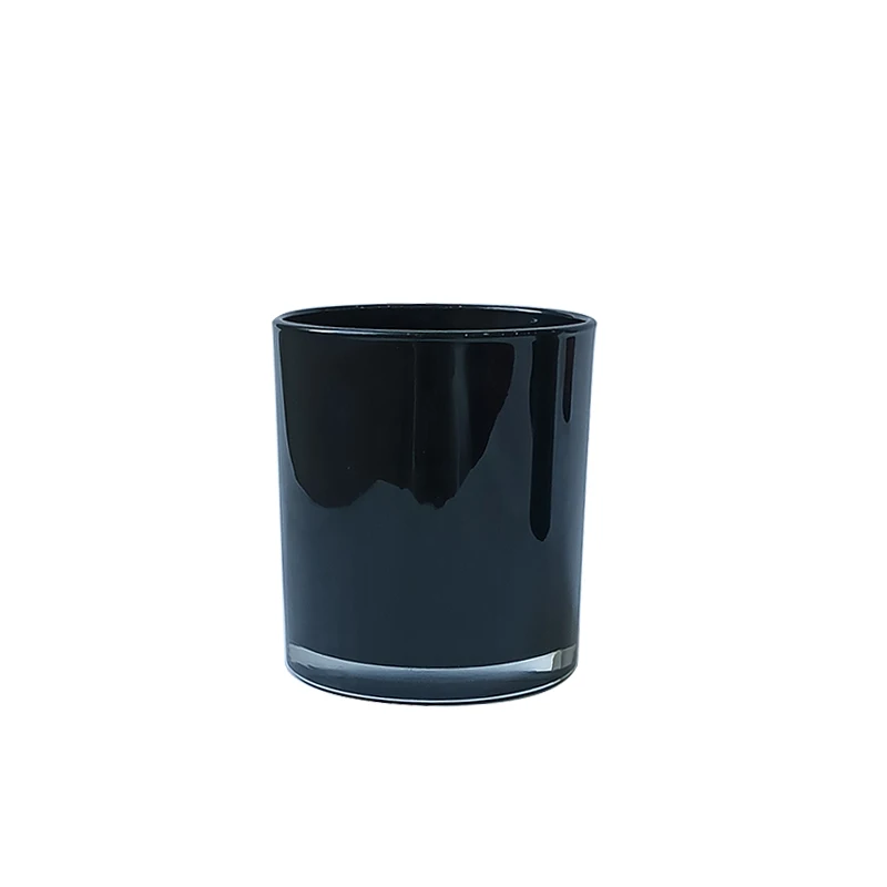 Wholesale 10 oz Unique Luxury Clear Round Bottom Glass Candle Jar for Candle Making Empty Cylinder