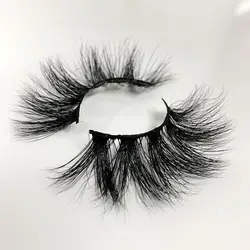 wholesale Vendor Christmas 25mm 3d 5d faux mink silk synthetic wispy fluffy thick luxury false eyelashes for beauty makeup