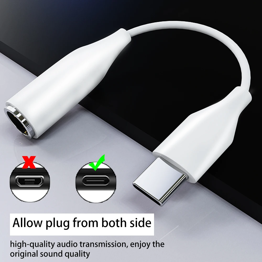  Адаптер для наушников с USB Type C на 3 5 AUX аудио кабель мм преобразователь Samsung S9 S8 Note 10