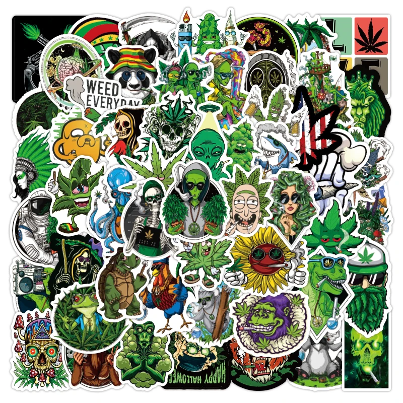 50pcs Cartoon Graffiti Stickers for Notebook Water Cup Decal Laptop Home Decoration  PVC Sticker Custom