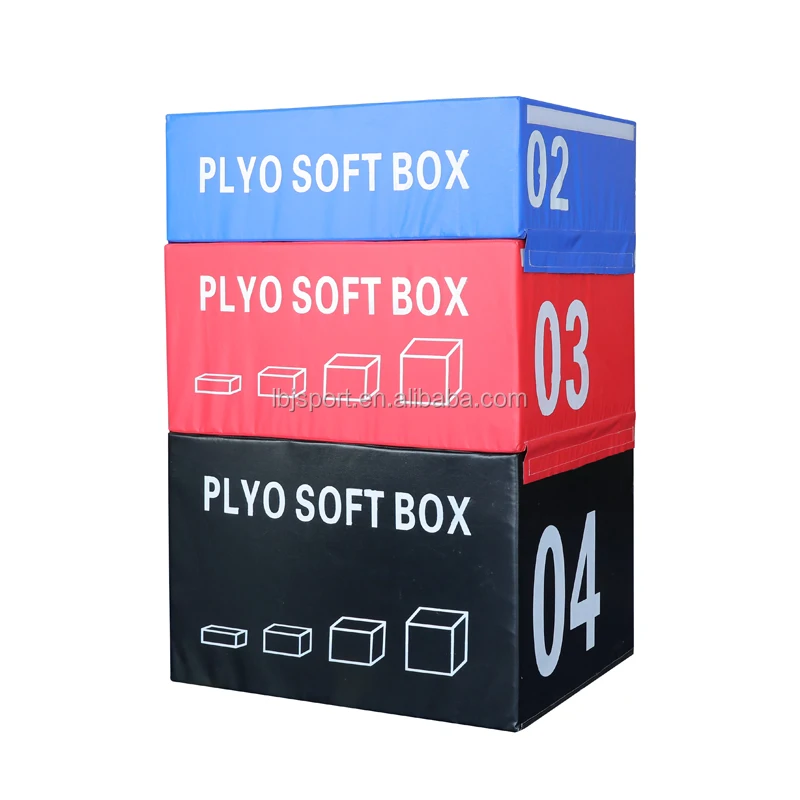 Factory Price For 3 In 1 Plyometric Boxes PVC Soft Jumping Exercises Plyo Boxes for Soft Jump Training