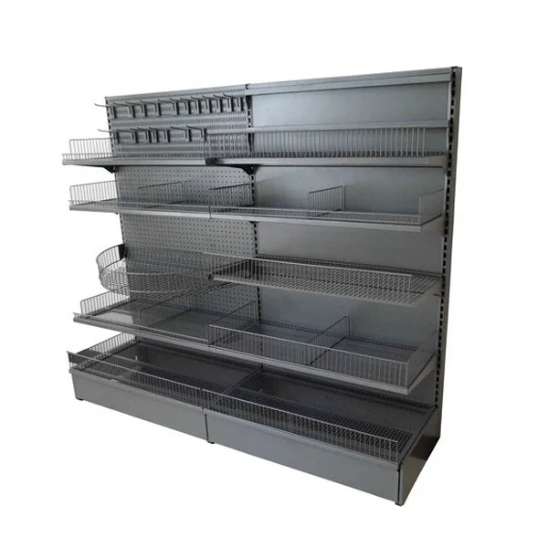 Single side Supermarket  Shelves wall unit Display for retail