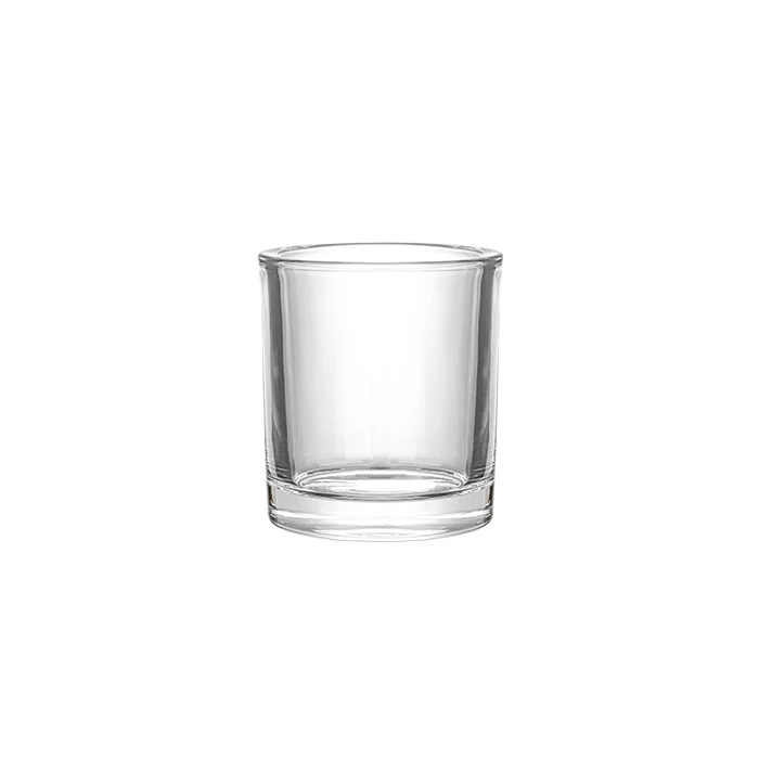 8 oz  10 oz transparent glass candlestick factory wholesale customized color and logo