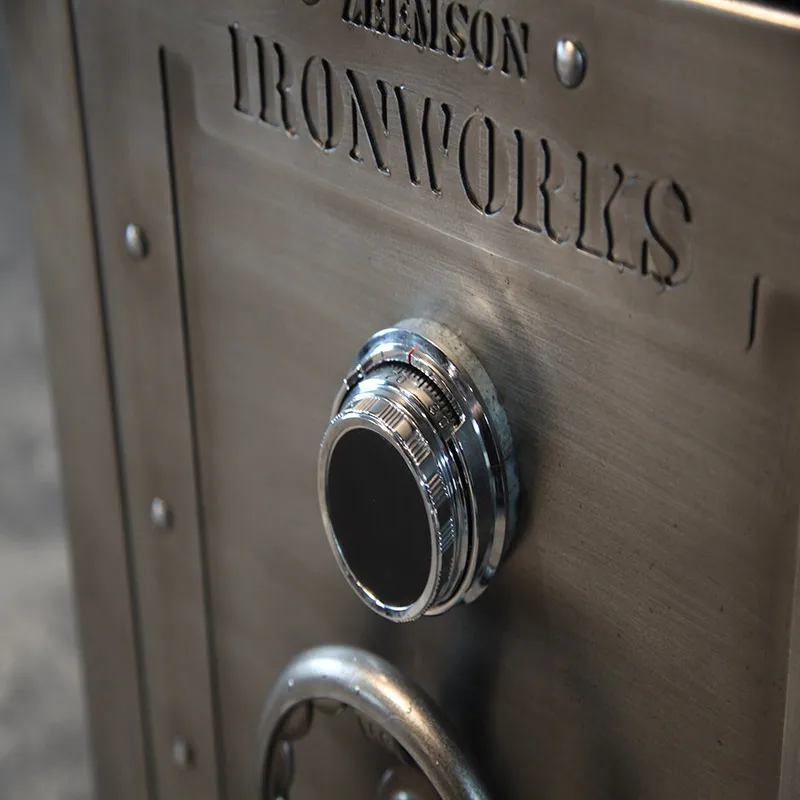 Industrial End Side Table with Storage Shelf  Easy Assembly Metal Look Accent Furniture with Iron Frame