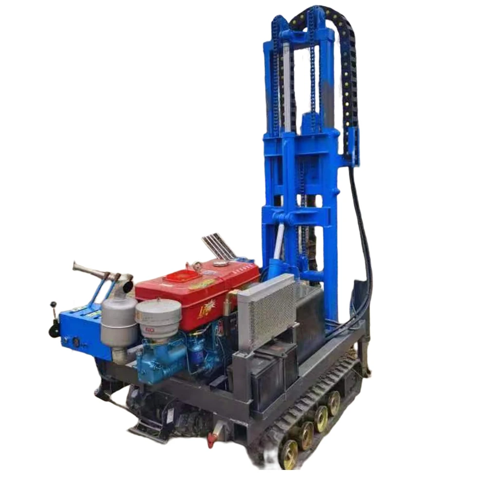 25 Cylinder Rubber Tracked Photovoltaic Pile Driver  Self-propelled Power Pole Auger  Hydraulic wind driven well drilling rig
