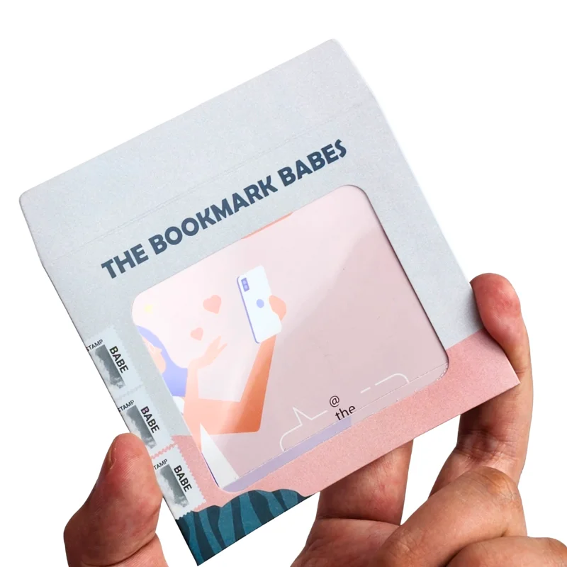 Customized Logo and Design Mini Paper Packaging Envelope with Plastic Window for Packaging