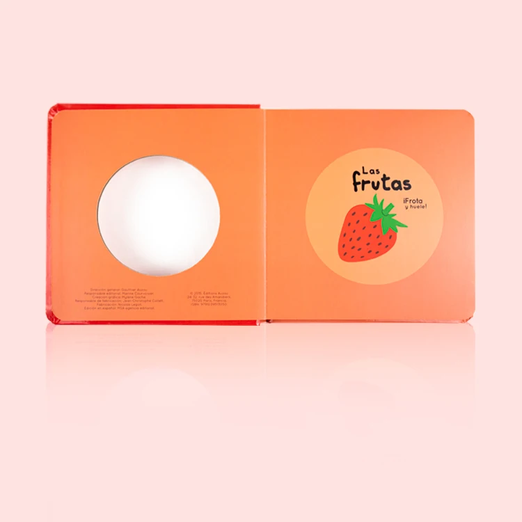 Wholesale children book kids custom smell board book children Touching Smelling Feeling Practice Board book