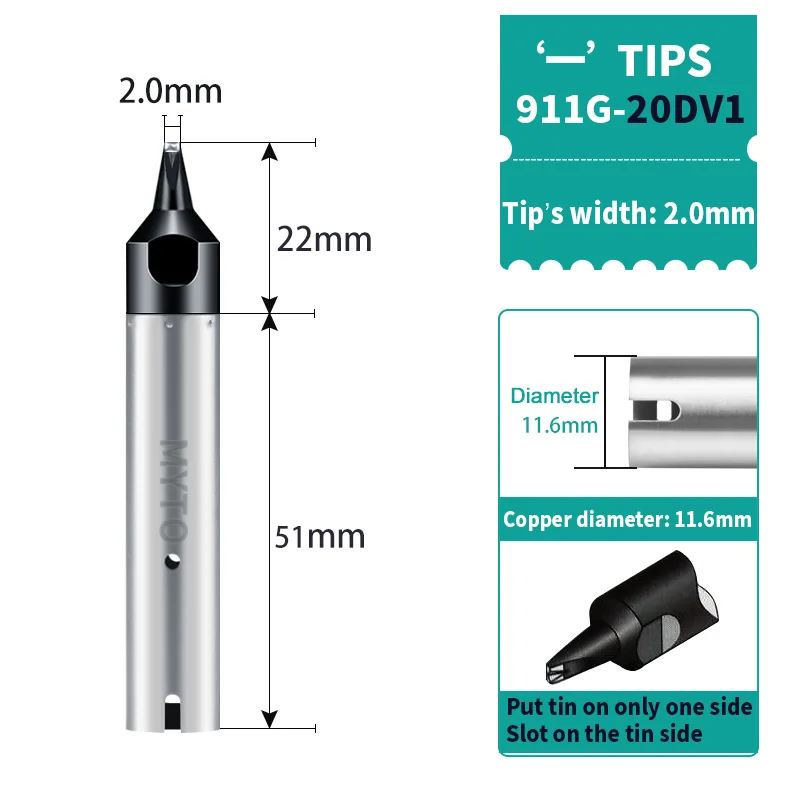 Quick Robot 911G-20DV1 Lead Free Soldering Tip Soldering Bit Tip Soldering Welding tips