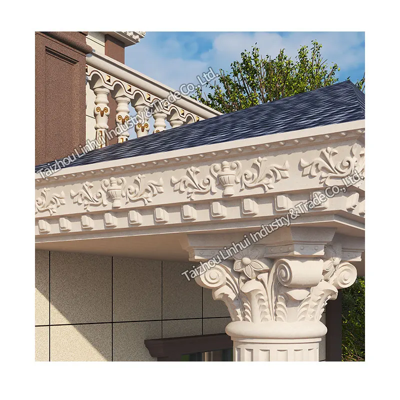 cornices for the facade of the house outside molds casting Eave Moulding House Decorative roof Molding Exterior Wall Line Moulds