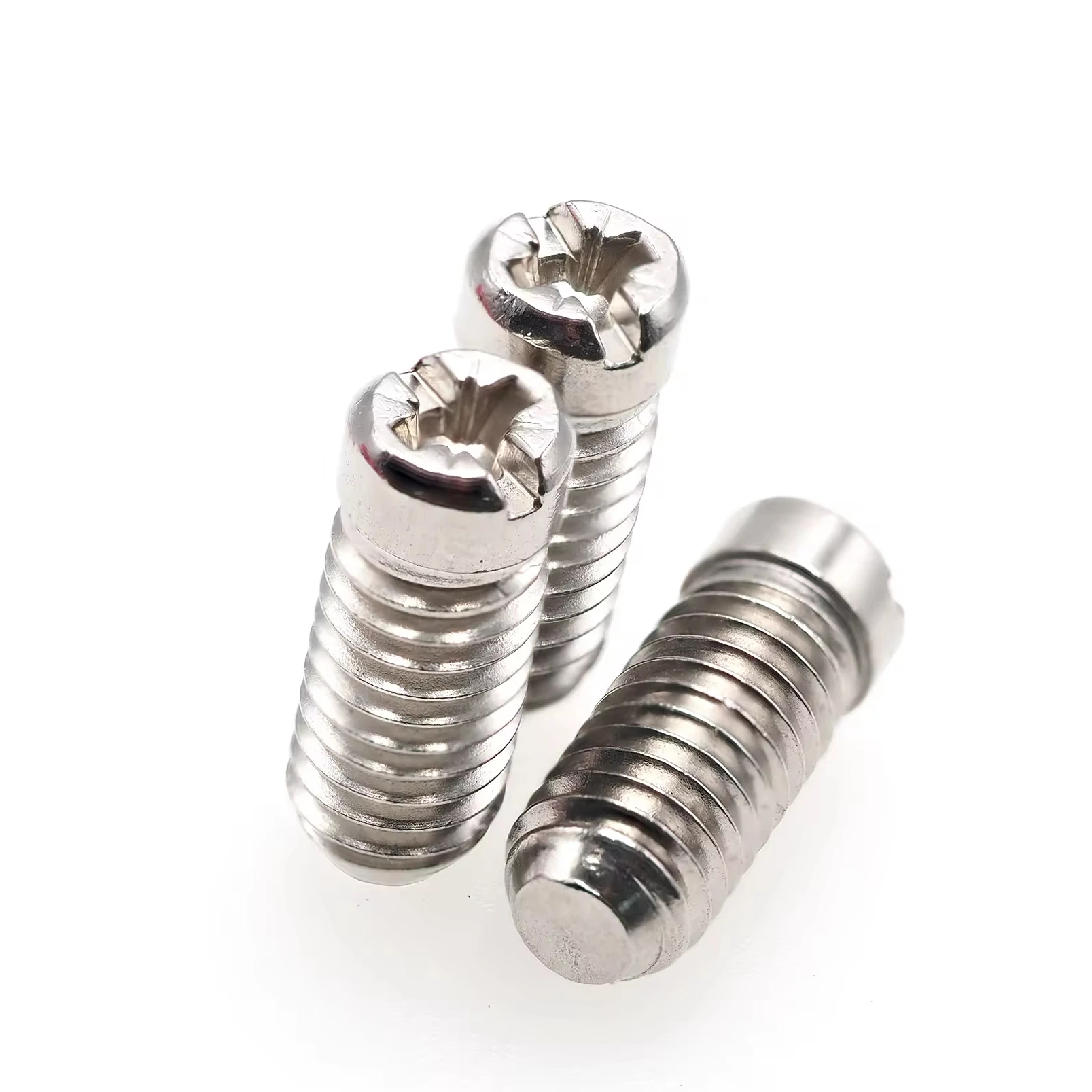 Factory Wholesale Custom m6 Stainless Steel round Head Grub Screw ISO Standard Electric Box Screw with Metric Measurement System