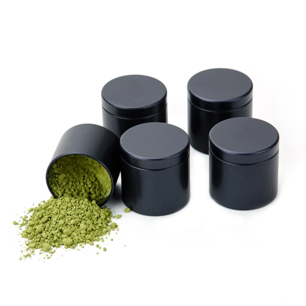 Tianhui черные маленькие металлические банки мини-Matcha упаковочный контейнер Matcha Порошковые производители олова для чая