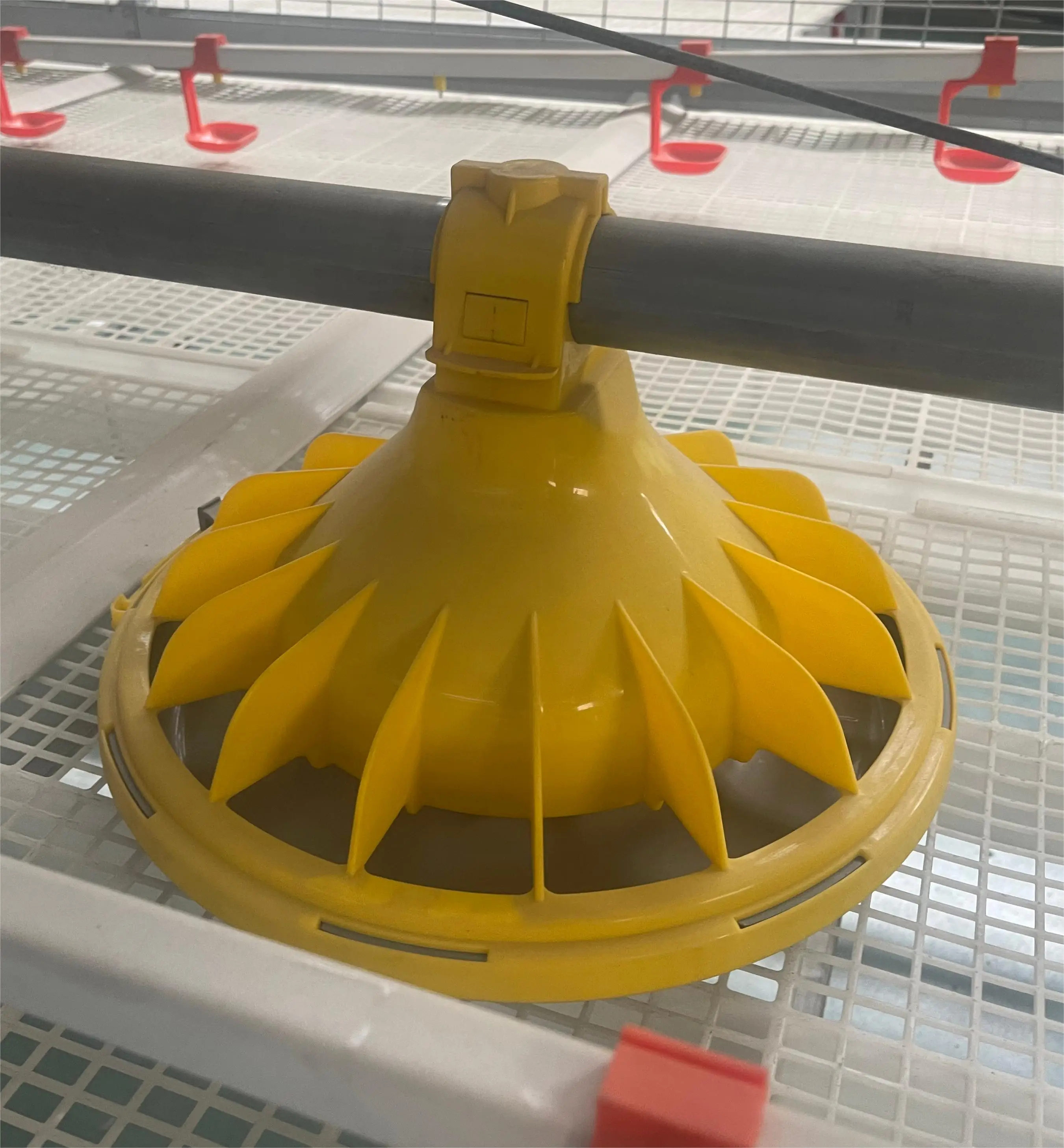 Hot Sale New Automatic Chicken Farm House Pan Feeder Poultry Farming Equipment with 1-Year Motor Warranty PP Material