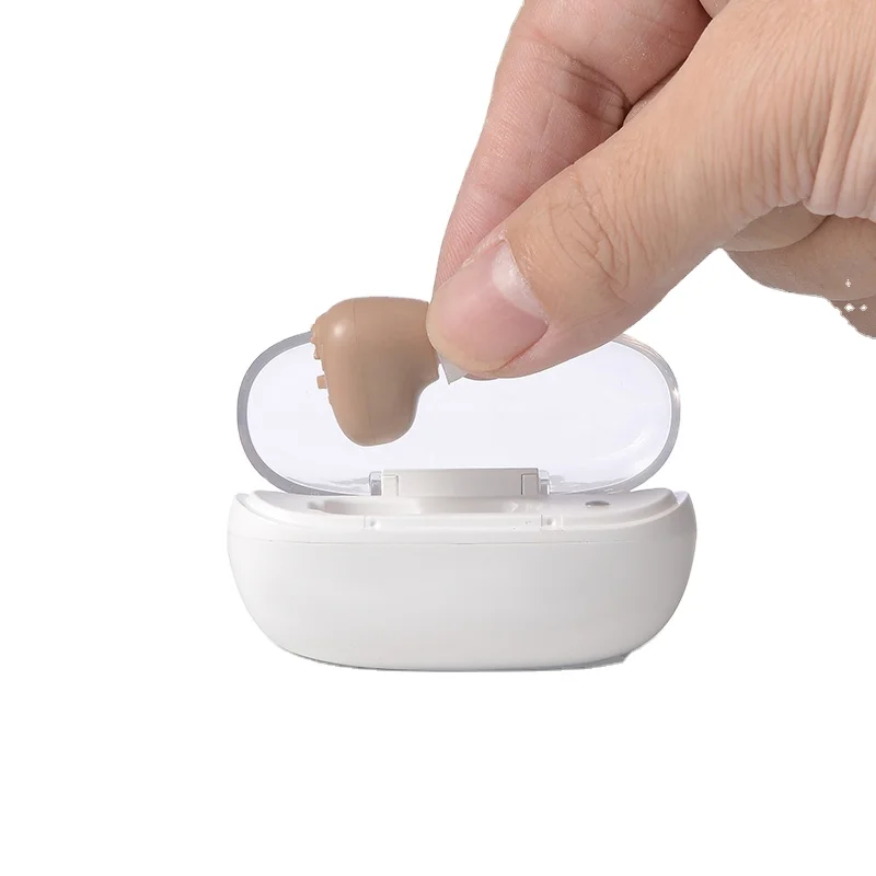 Hot Sell Deafness Clear ITE Sound Amplifier Magnetic Suction Charging Mini Hearing Aid 2023