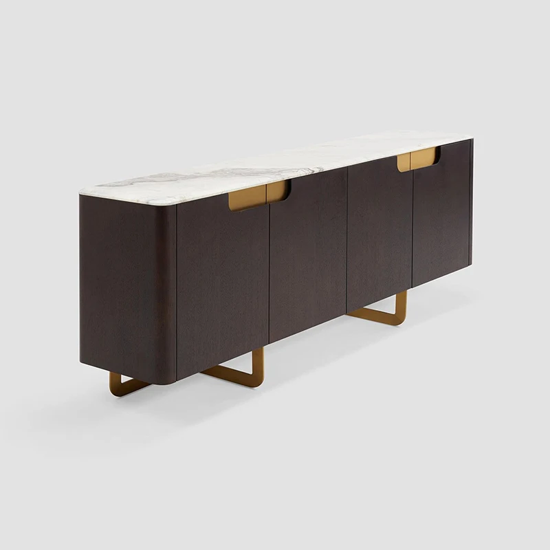 Итальянский столовый шкаф для ресторана современный простой легкий роскошный хранения с металлической краской