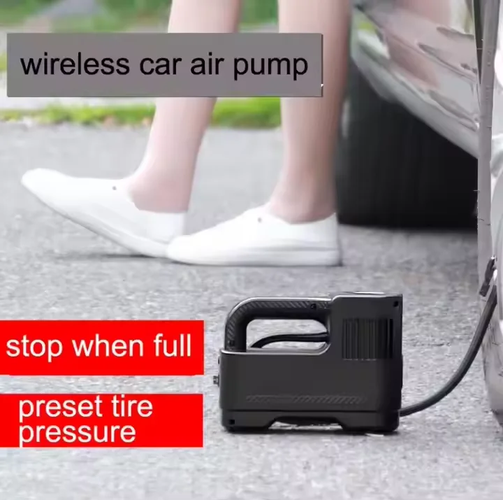 Wholesale Car Auto Vehicle Parts & Accessories Pump Tire Inflator Chargeur Sans Fil electric inflatable air pump