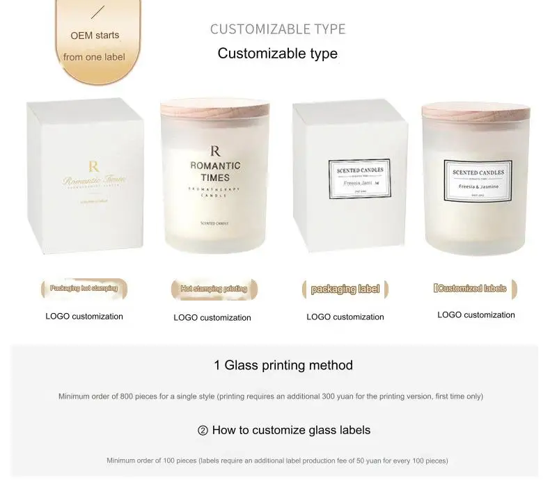 Coconut Wax Scented Candle Smokeless Romantic Time Creative Fragrance Soothing Incense Candle Cup for Soothing