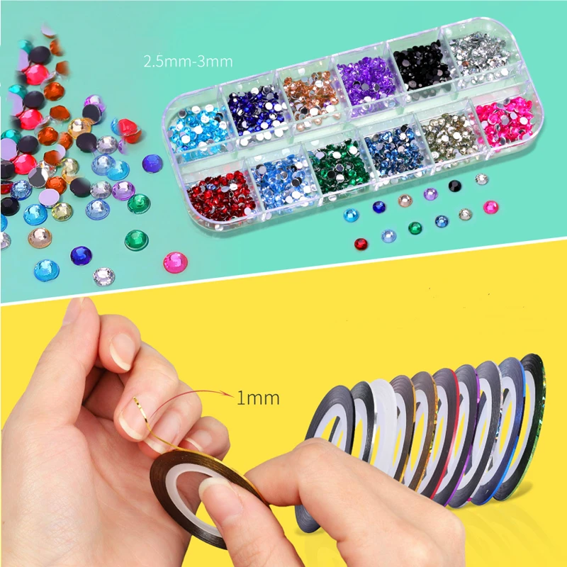 Wholesale acrylic nail kit for beginners at home 20000 RPM NAIL DRILL Kit with 54W UV Lamp Private Label Manicure Tools Set