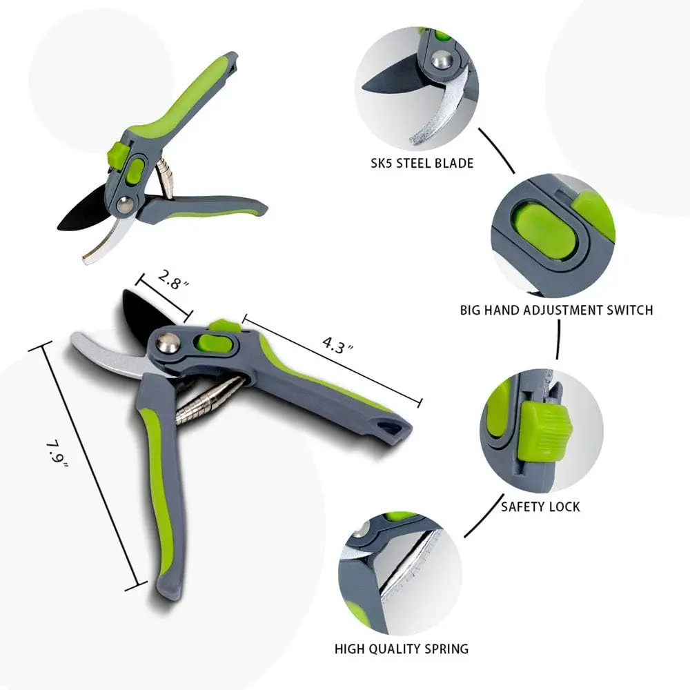 Custom pruning shears garden tools ergonomic grip 3pcs garden shears lopper set pruning shears multifunctional