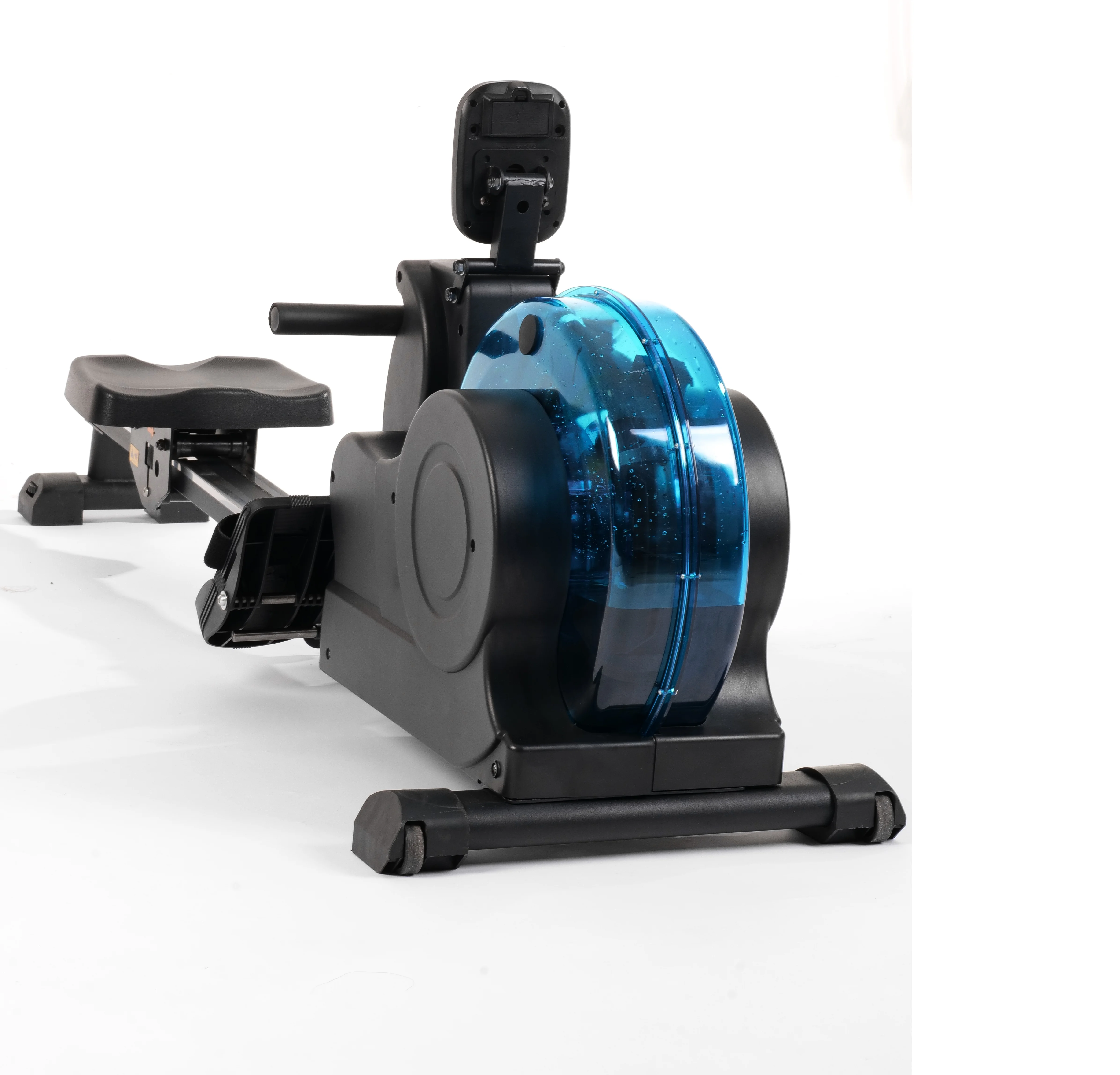 Water Rowing Machine Water Rower with LCD Monitor Water Resistance for Home gym indoor Use 120KGS capacity