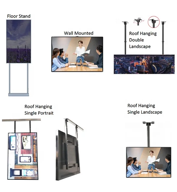 Полноцветный ЖК-дисплей высокой яркости, 43/49/55 дюйма, 5000 нит, окошко, высокопрочный внутренний дисплей, ТВ-монитор