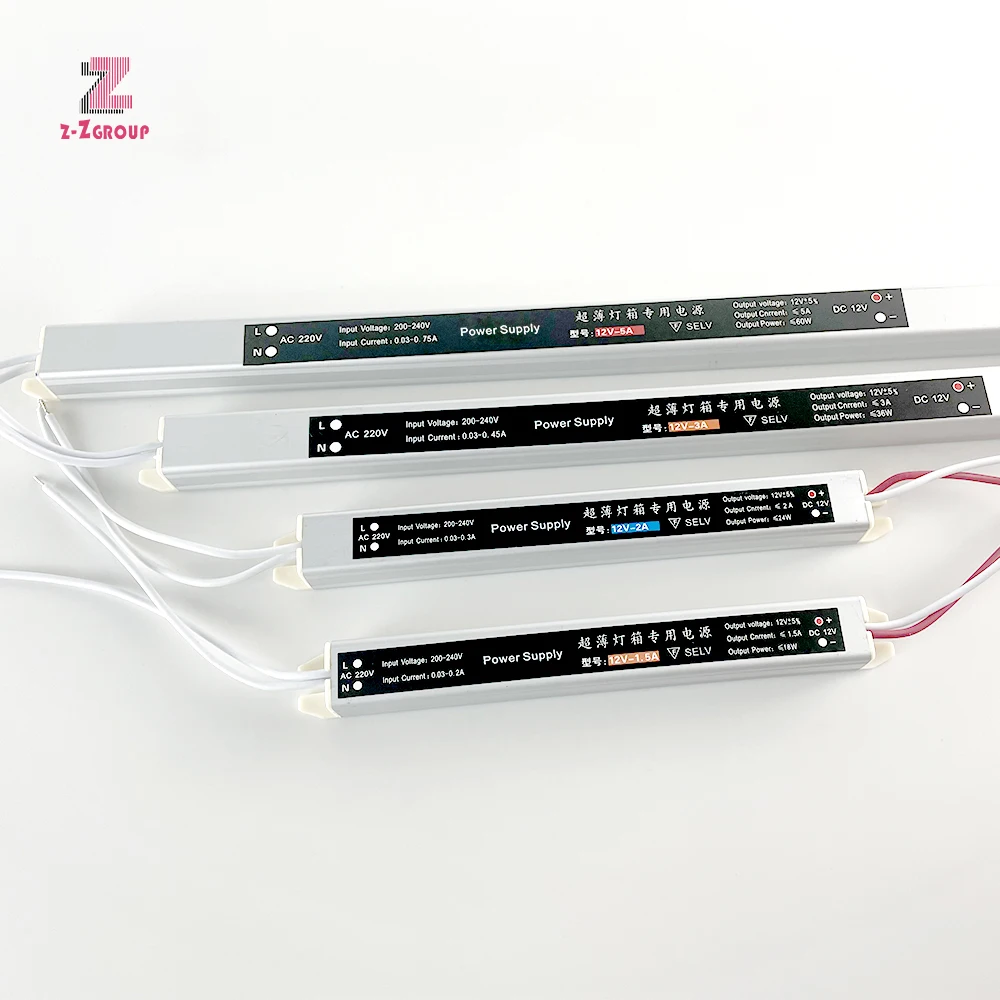 Mini Ultra Thin Led Strips Power Switch Rainproof Led Switching Power Supply Outdoor Advertising Board Light Box Transformer