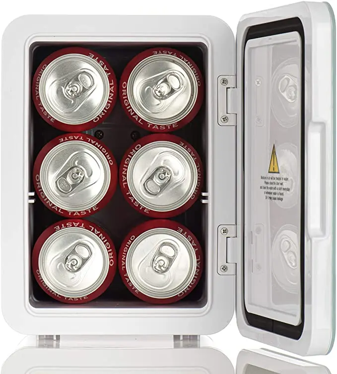 Cheap mini fridge 4L mini room fridge digital display beauty makeup fridge with mirror for room price