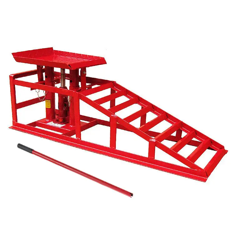 Dengshu Car Ramp Hydraulic Lifting Jack Car Device Ramp Adjustable 3T Garage Bottle Jack  Car Ramp